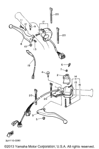 XT600EB Рулевые переключатели