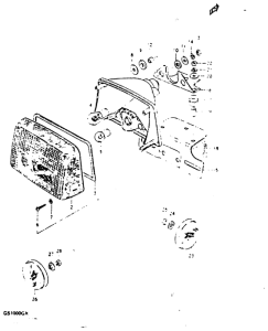 GS1000 Задний комбинированный сигнал