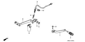 VFR750F Brake pedal assy