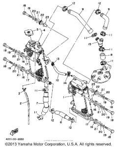 WR250Z Radiator - hose