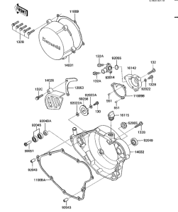 KX500 Engine covers / water pump