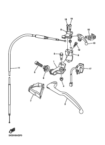 YZ250F Handle switch & lever
