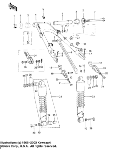 KZ650 Swing arm / shock absorbers