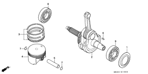 NX650 Piston / crankshaft