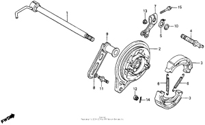 XR200 Задний тормоз