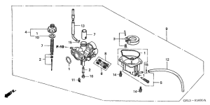XR50R Carburetor assy