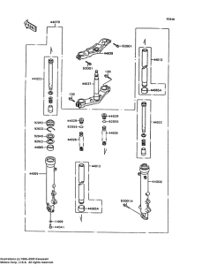 ZX600 Вилка передней оси