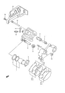 RM125 Задний суппорт