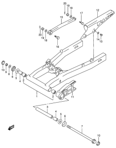 GSX600 Маятник задний