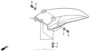 CR80R Задний бампер