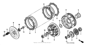 XR400R Сцепление