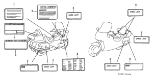 GL1500SE Лейбл предостережения