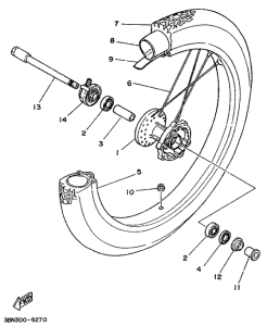 DT125E Переднее колесо