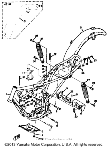 HT1B Frame, rear cushion & rear fender