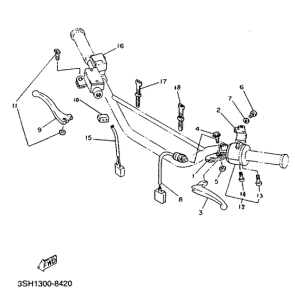 TDR125 Handle switch. lever