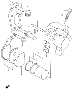RM80 Передний суппорт