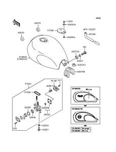 BJ250 Топливный бак