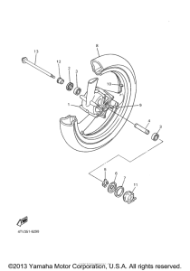 YZF600RMC Переднее колесо