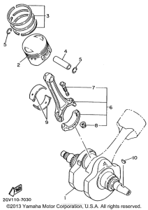 XVS650A Коленчатый вал и Поршень