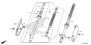 CRF50F Передние аммортизаторы