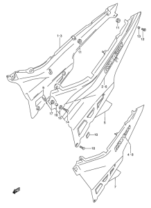 GSX600 Обтекатель задний