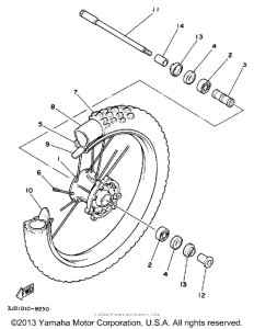 YZ125A Переднее колесо