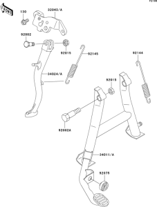 EX500 Подножка