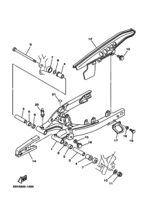 TW125 Задний рычаг и подвеска
