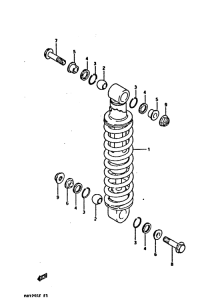 DR125 Абсорбер удавный в сборе задний