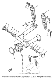 XJ750RH Rear arm-suspension