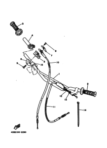 YZ125 YZ125D Рулевой рычаг и кабель