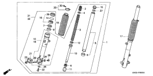 NX250 Вилка передней оси