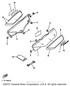 XT350A Боковые обтекатели