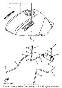 XJ600SD Топливный бак