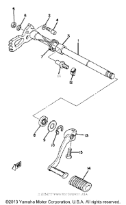 XS850LG Shift shaft pedal