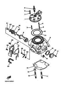 YZ250 YZ250U Цилиндр