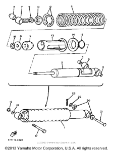 XT550J Задняя подвеска