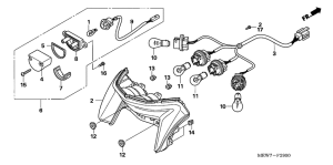 NT700V Taillight unit ass`y