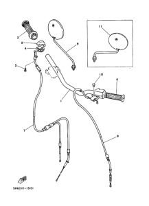 RZ50 Рулевой рычаг кабель
