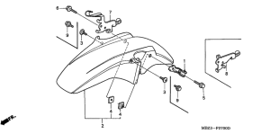 CB600F21 Переднее крыло