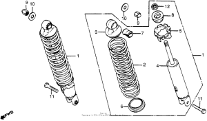 CM400 Задние амортизаторы