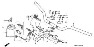NX250 Handle pipe / top bridge