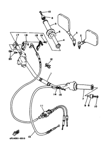 TDR125 Рулевой рычаг и кабель