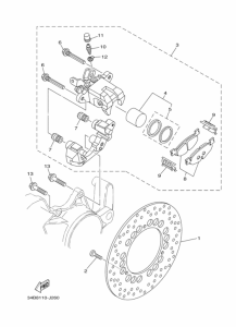 YP400 Задний суппорт
