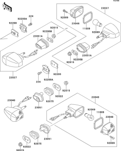 ZX400 Задний фонарь
