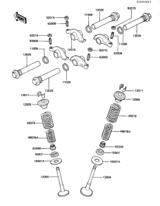 KZ440 Rocker arms / valves