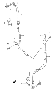 DR800 Передние тормозные трубки