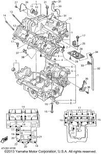 YZF600RP Картер двигателя
