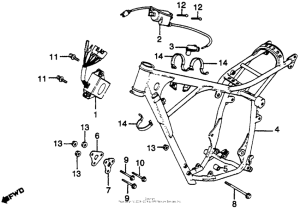 CR125R Frame + ignition coil 79