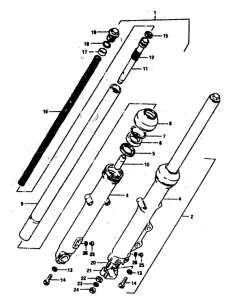 GS400 Вилка передней оси